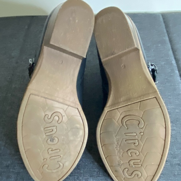 Circus by Sam Edelman Black Heidi Faux Leather Casual Office Ankle Boots-Sz-6 - Picture 8 of 13